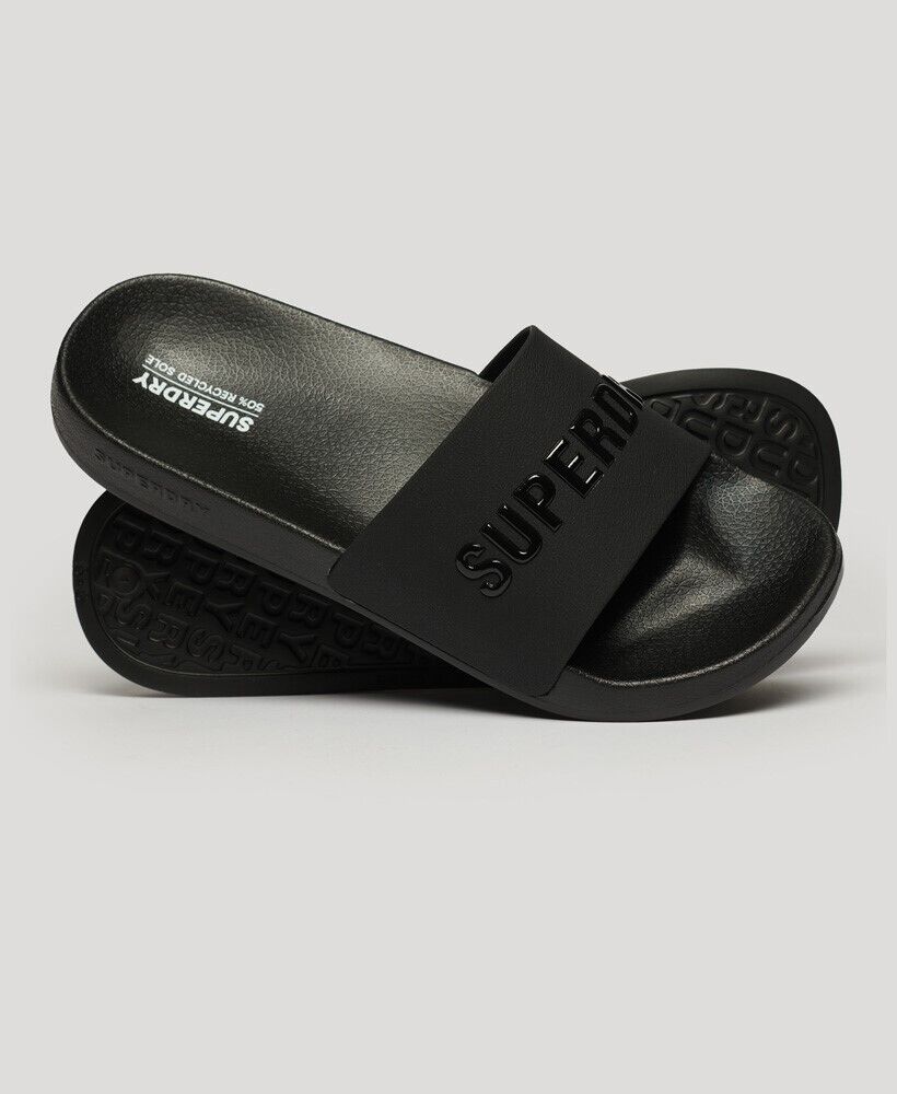 Superdry Women Logo Vegan Pool Sliders Classic Comfort Moulded Footbed SW43SZ4O