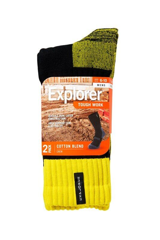 Bonds Mens Explorer Tough Work Durable Dual Layer Cotton 8 Pack SYNJ2W