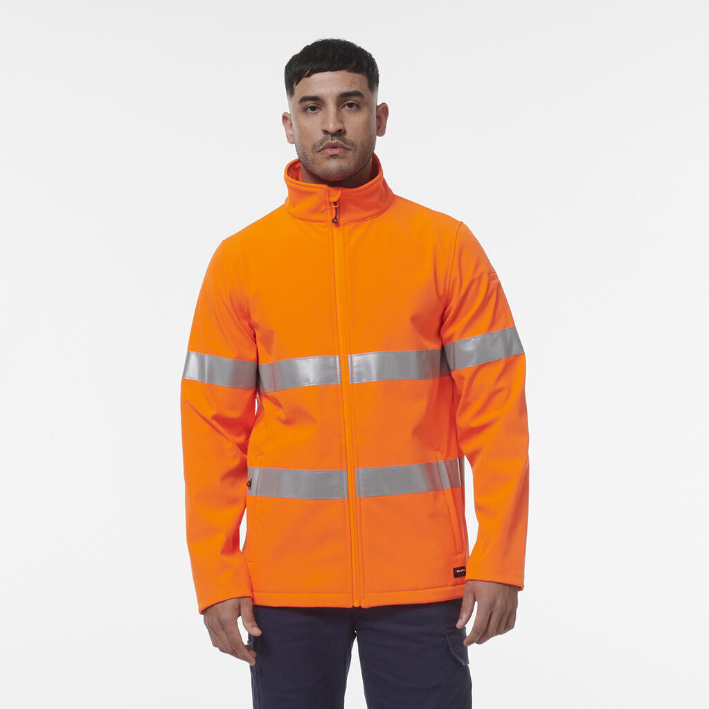 KingGee Mens Reflective Softshell Water Resistant Safety Work Jacket K55039-Collins Clothing Co