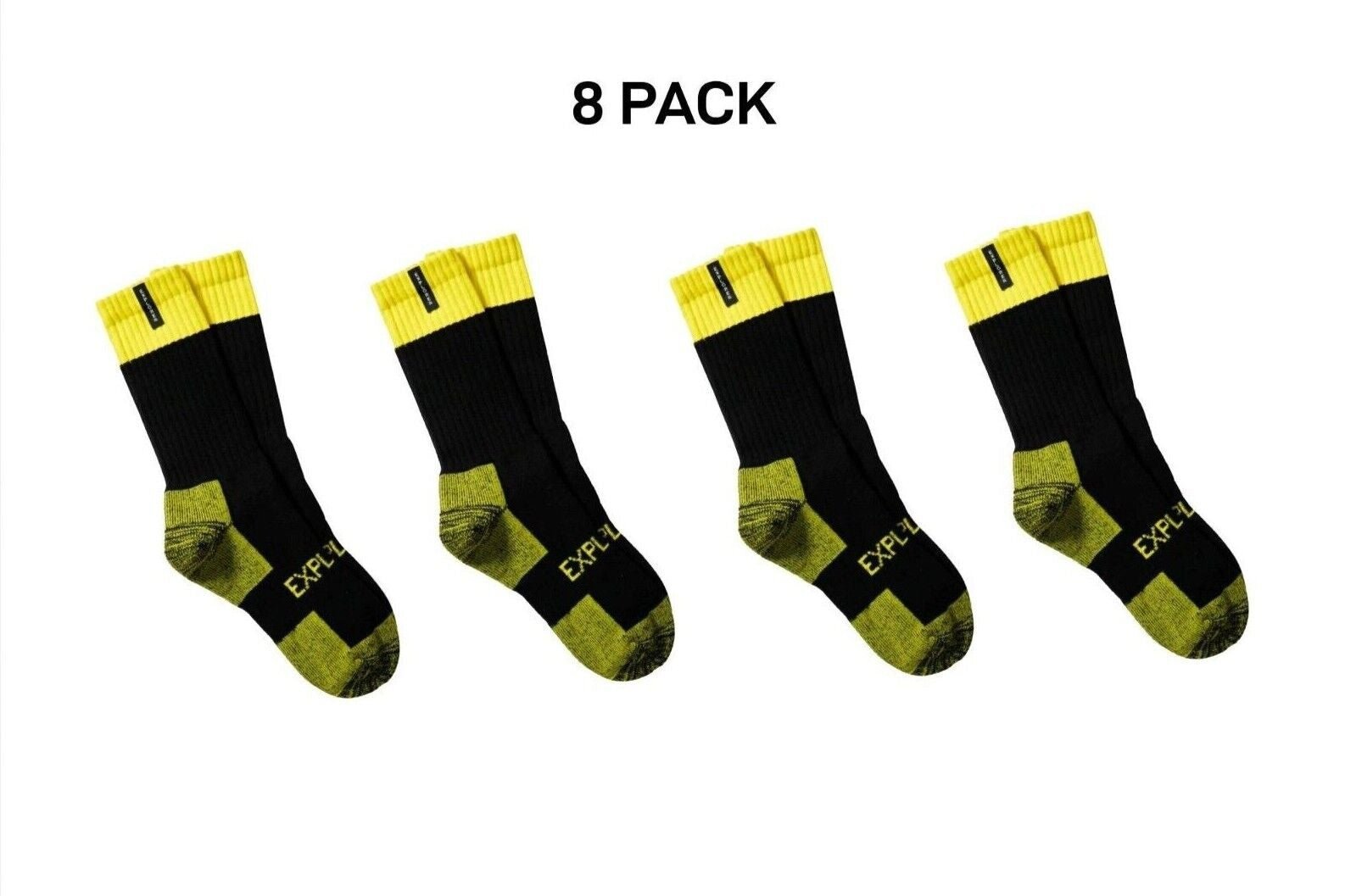 Bonds Mens Explorer Tough Work Durable Dual Layer Cotton 8 Pack SYNJ2W