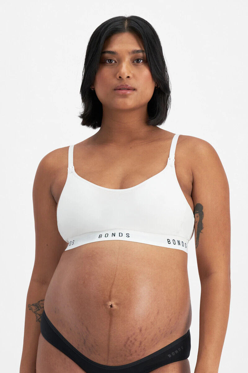 Bonds Womens Damn Dry Milk Leaks Scoop Crop Comfy Easy Feeding Clip YWQL