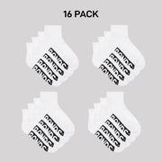 Bonds Kids Logo Cushioned Quarter Crew Sock Thickness & Comfiness 16 Pack RXTW4W