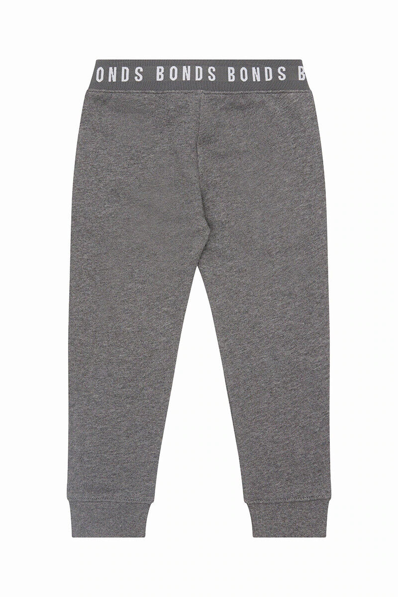 Bonds Kids Fleece Trackie Pants Roomy Drop Crotch Styling & Tapered Legs KVRJK