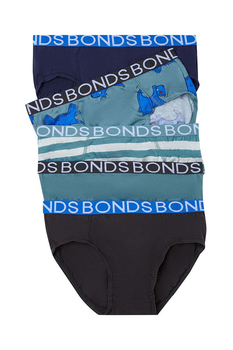 Bonds Boys Brief Soft Stretchable and Comfortable Contoured Fit 15 Pack UWNU5A