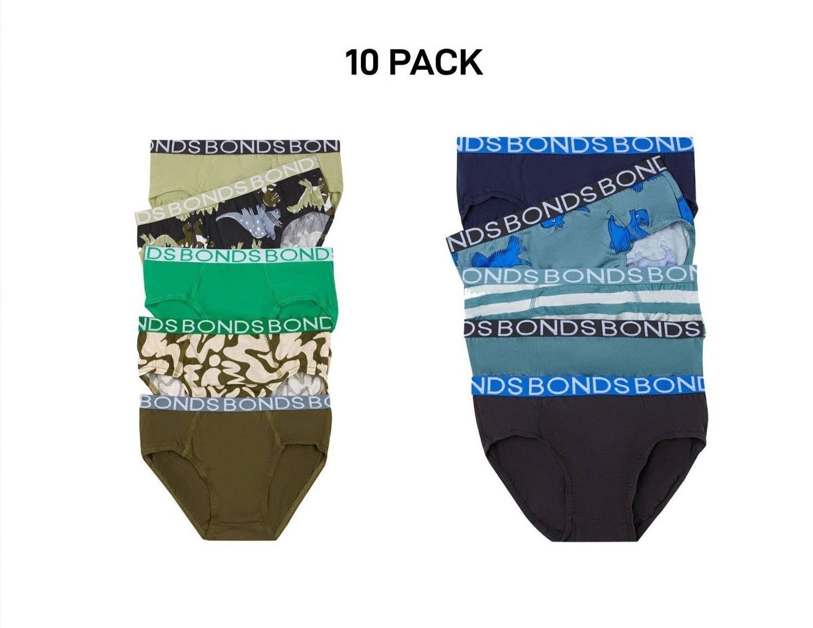 Bonds Boys Brief Soft Stretchable and Comfortable Contoured Fit 10 Pack UWNU5A