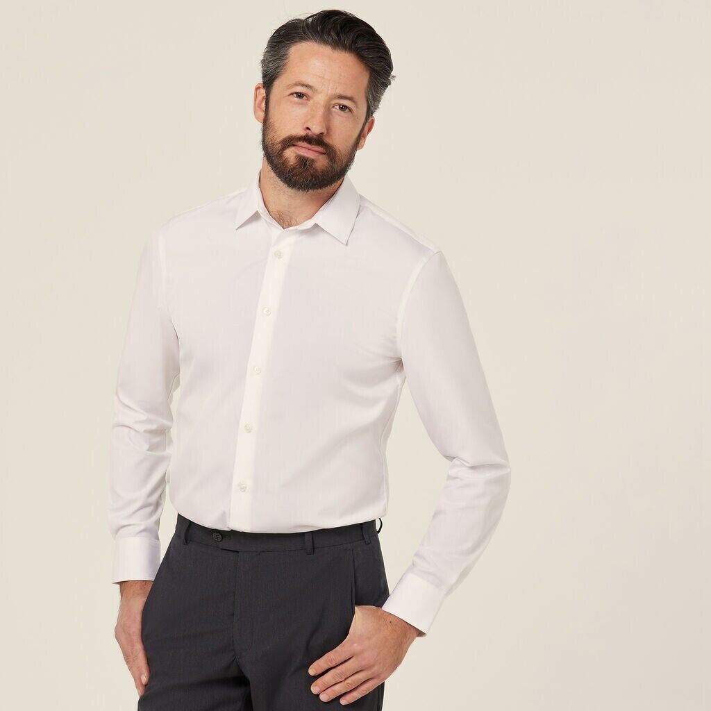 NNT Mens Cotton Beathable Comfy Slim Fit Collared Long Sleeves Shirt CATJJT-Collins Clothing Co