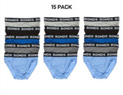 Bonds Mens Hipster Brief  Wide Comfortable Elastic Waistband 15 Pack M8DM5T