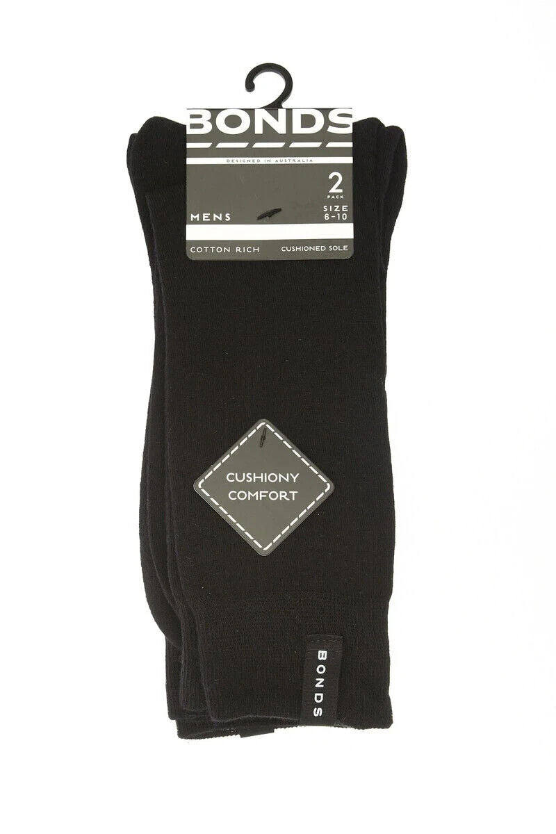 Bonds Mens Pillow Feet Sock Extra Cushioning Comfort Breathable 6 Pack SYPD2N