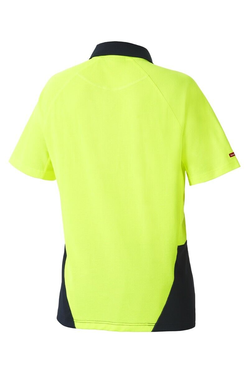 SALE Mens Hard Yakka Koolgear Hi-Vis 2 Toned Short Sleeve Work Polo Shirt Y11396