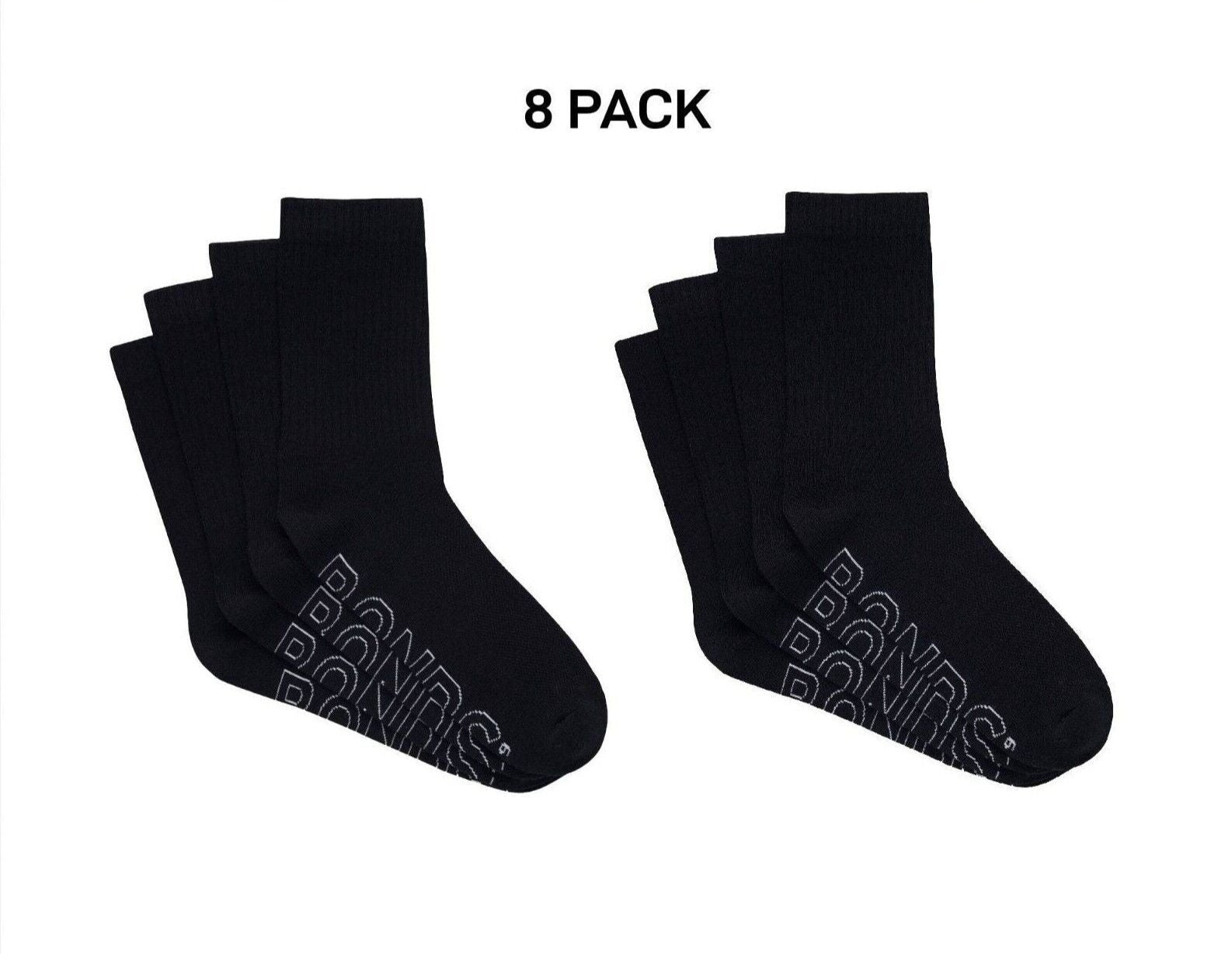 Bonds Mens Logo Lightweight Crew Cooling Zone Stay Put Fit Socks 8 Pack SXMY4N