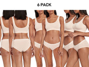 Bonds Womens Cottontails Midi Breathability and Comfort Brief 6 Pack WY5PA