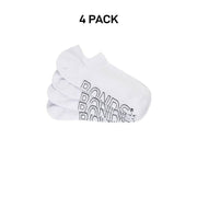 Bonds Mens Logo Lightweight No Show Comfy Mesh Cooling Zone Socks 4 Pack SXN64N