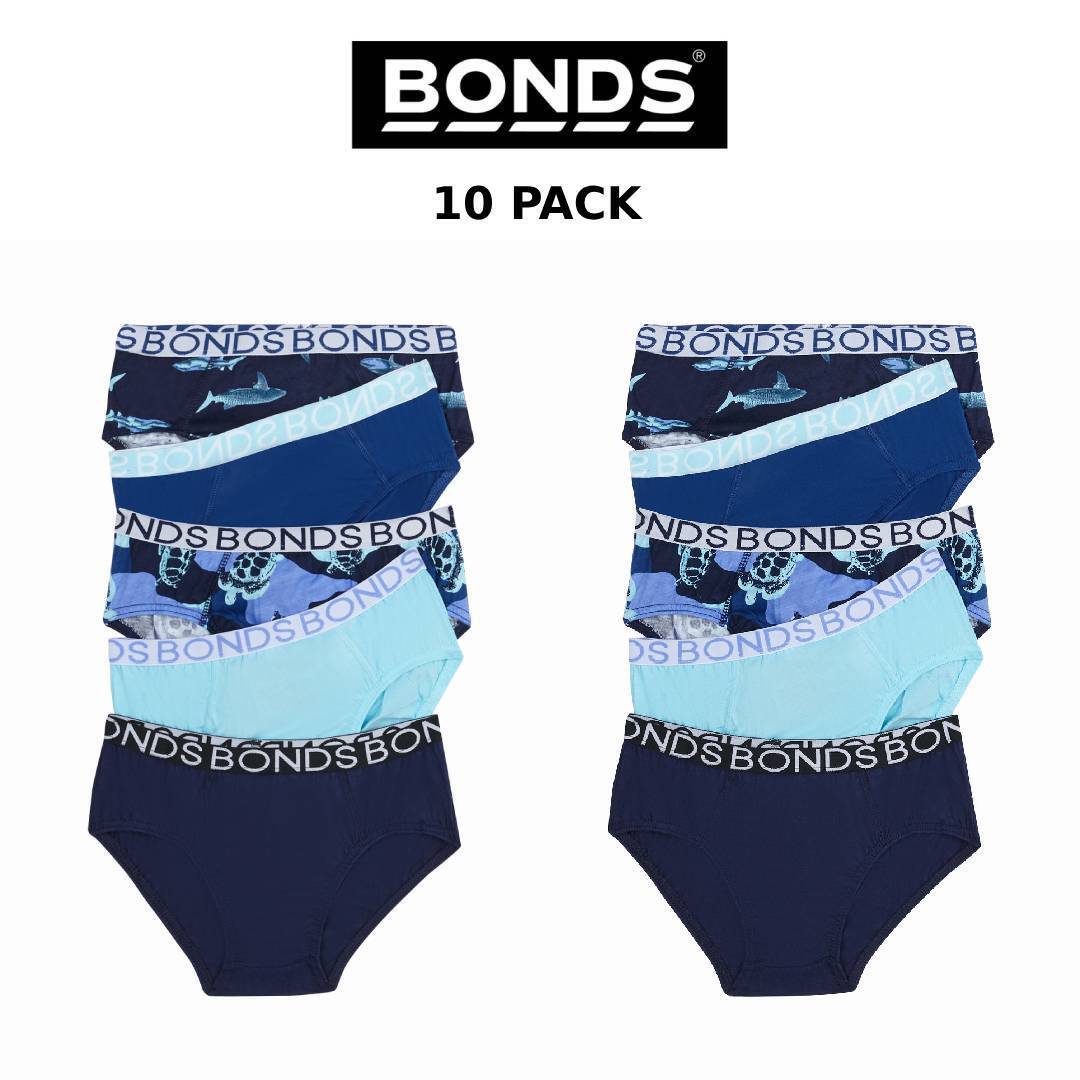 Bonds Boys Brief Soft Stretchable Comfortable Contoured Fit 10 Pack UWNU5A MI6