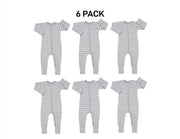 Bonds Baby Ribbed Zip Wondersuit Romper Cozy Cuff Feet for Warmth 6 Pack BXKAA
