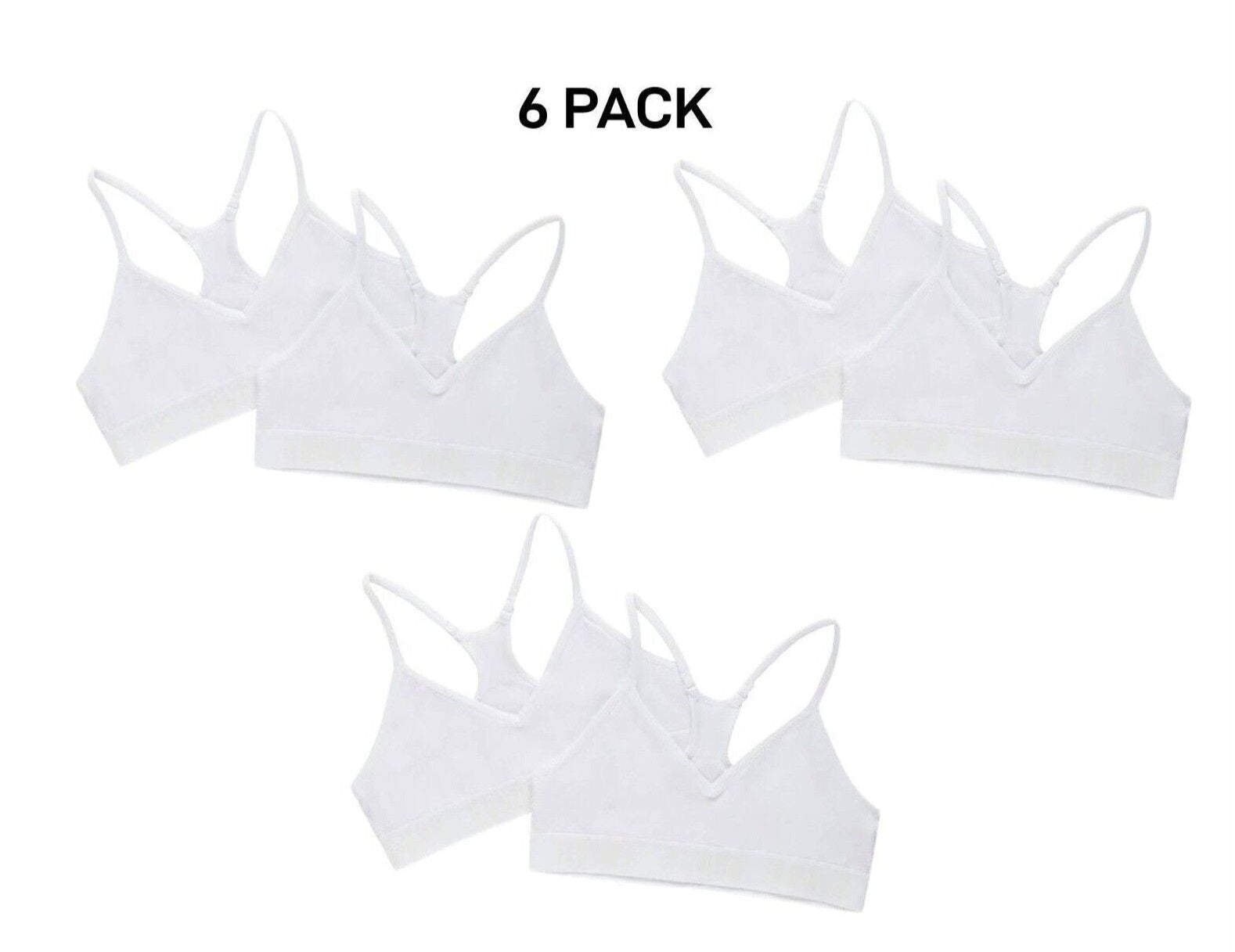 Bonds Girls Super Stretchies Racer Crop Double Layered Front 6 Pack UXNK2A