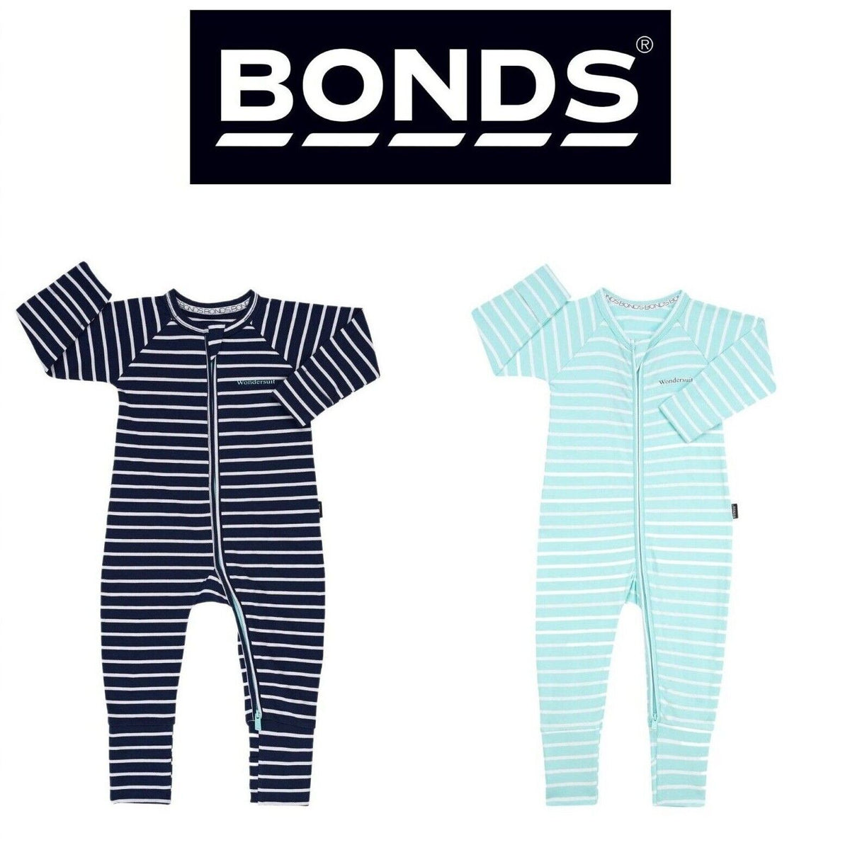 Bonds Baby Zip Wondersuit Soft Cosy Stretchy Fabric Logo Waistband BZDYA