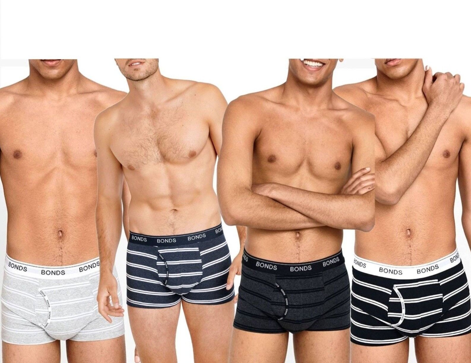 Bonds Mens Guyfront Trunk Ultra Soft Elastic Waistband Seam Free MX3K