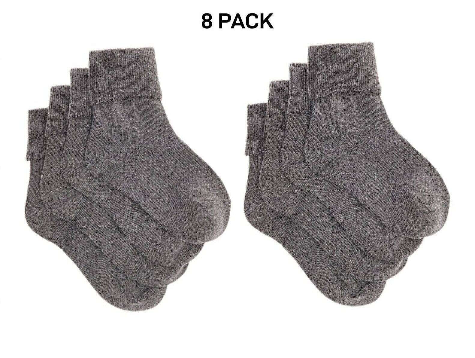 Bonds Kids School Turnover Top Socks Fine toe Seams 8 Pack R5134O