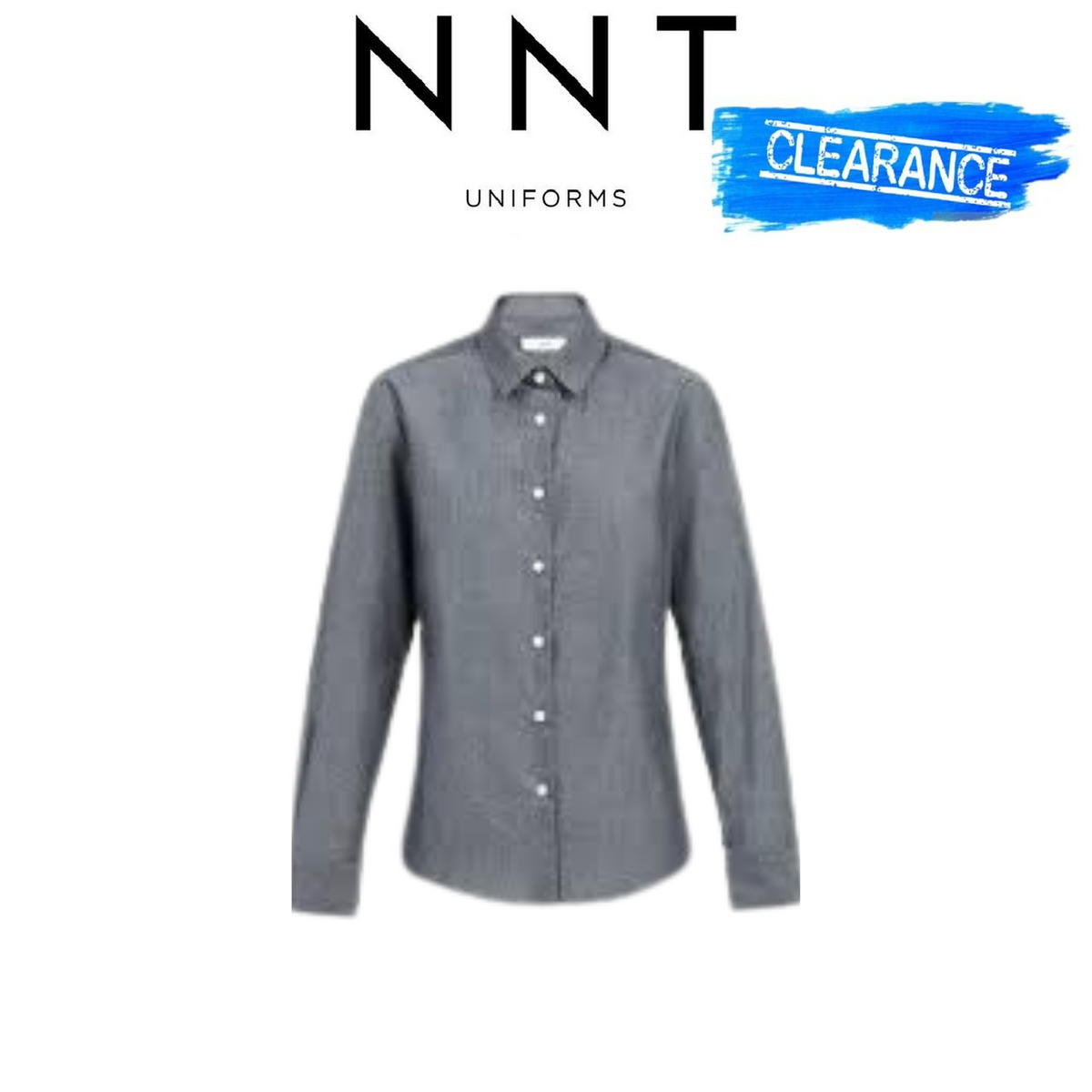 Clearance! NNT Chambray Long Sleeve Formal Comfy Straight Business Shirt CATU69