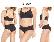 Bonds Womens Invisi Freecuts Midi Light Seamless Sleek Microfibre 3 Pack WU3Q