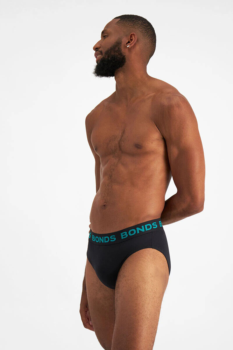 Bonds Mens Hipster Brief Super Soft Branded Elastic Waistband 5 Pack M8DMTX
