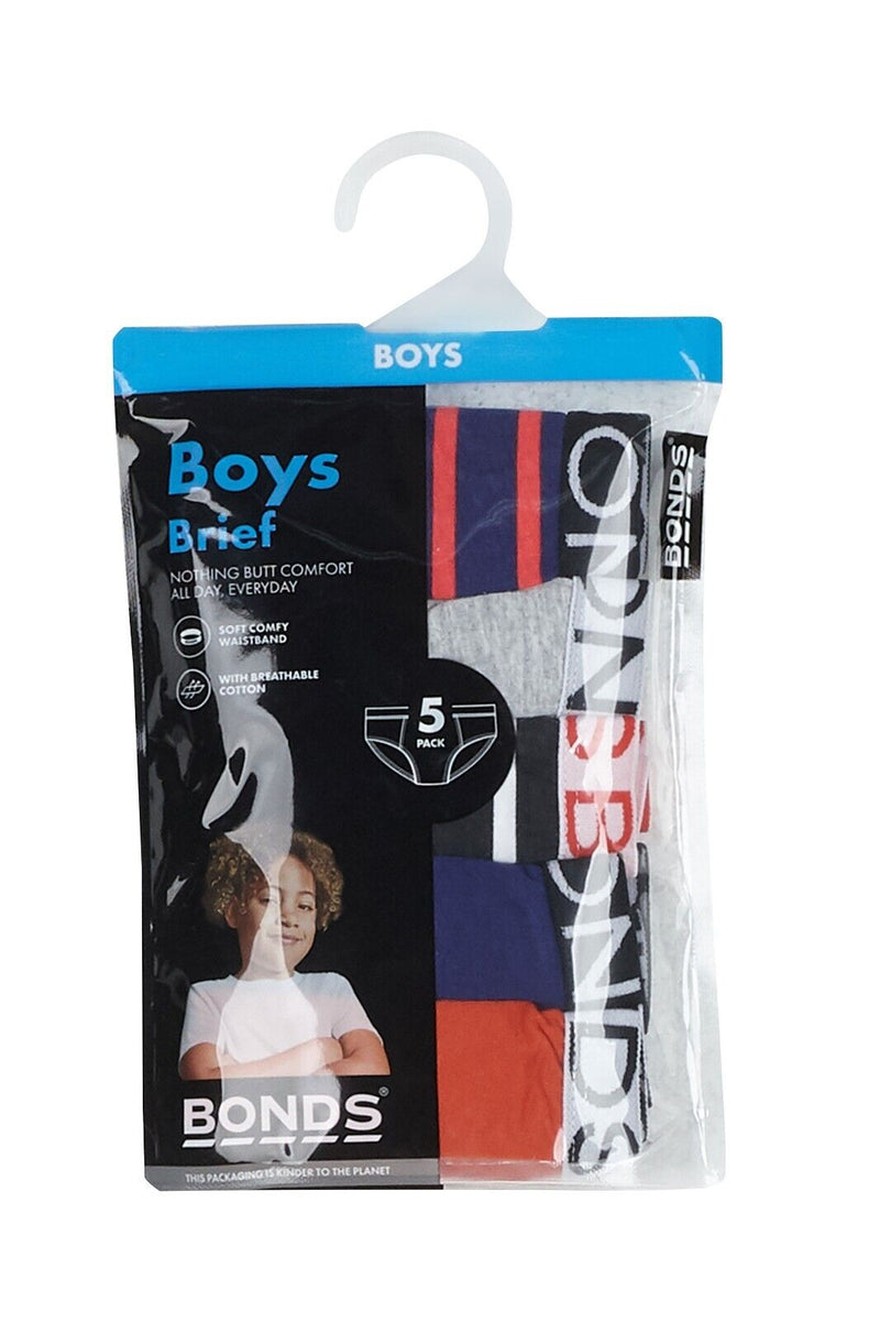 Bonds Boys Brief Soft Stretchable Comfortable Contoured Fit 10 Pack UWNU5A X79