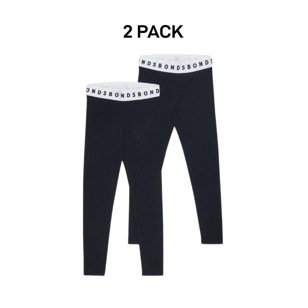 Bonds Girls Hipster Leggings Comfortable Elastic Stretchy Cotton 2 Pack KWE7K