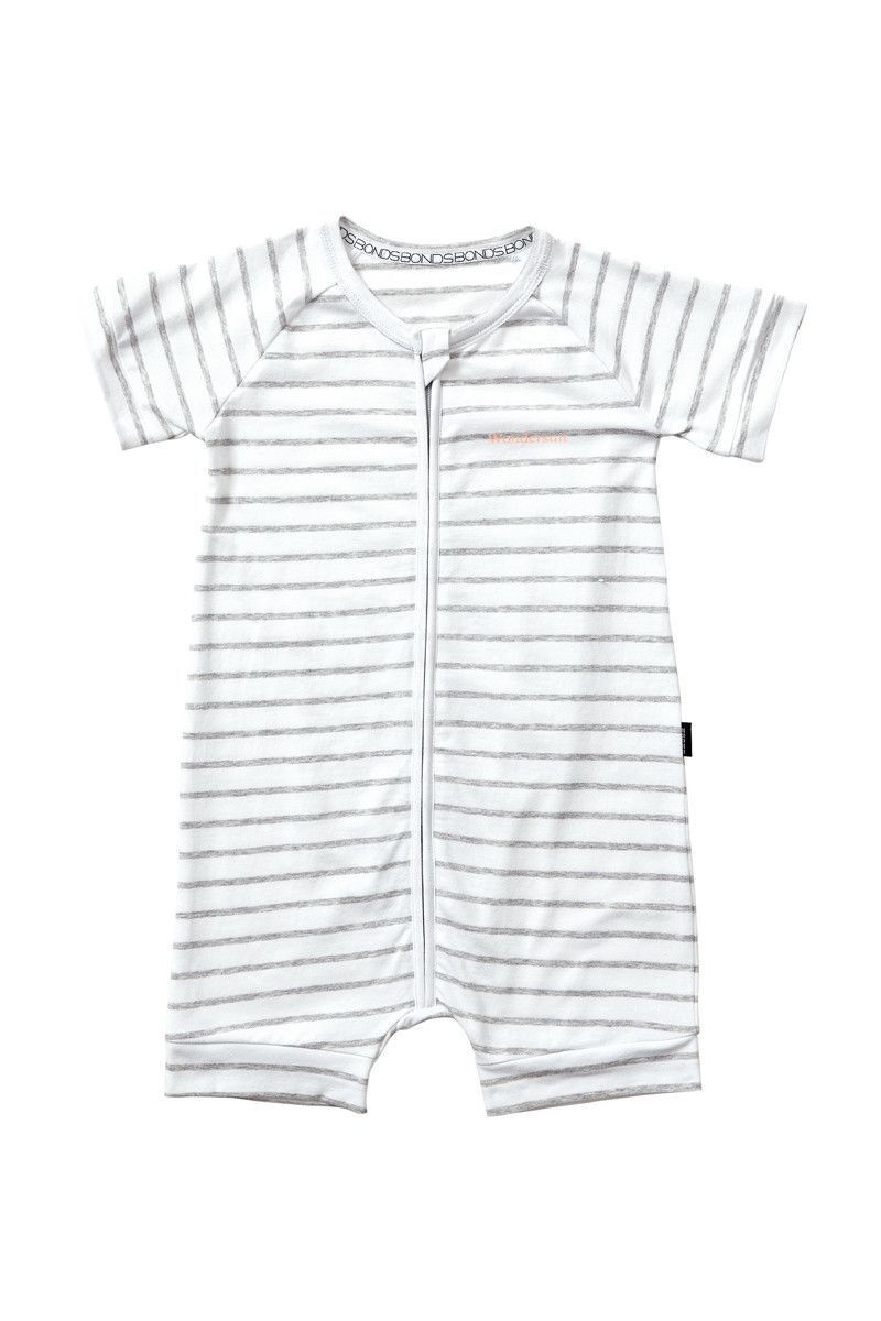 Bonds Baby Zip Romper Wondersuit Soft Cotton for Warmth Weather 3 Pack BXNMA