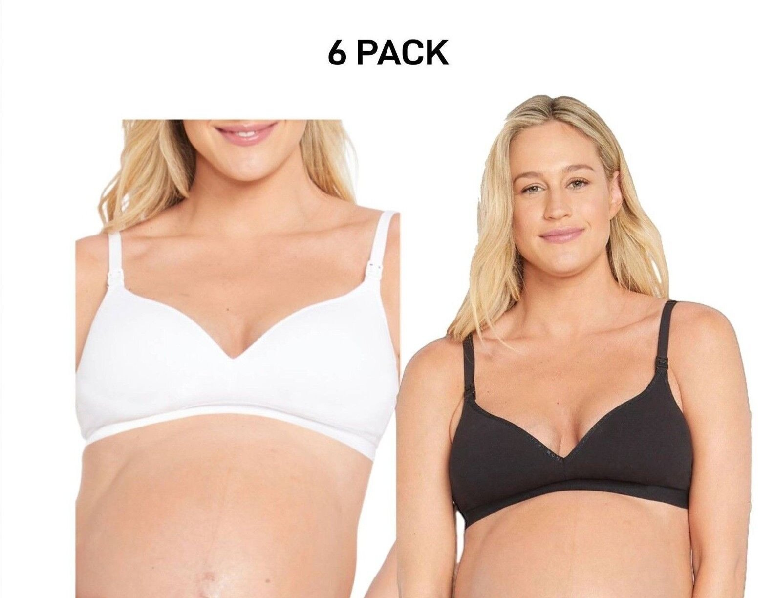 Bonds Womens Bumps Contour Maternity Wirefree Bra Comfy Flattering 6 Pack YYCCW