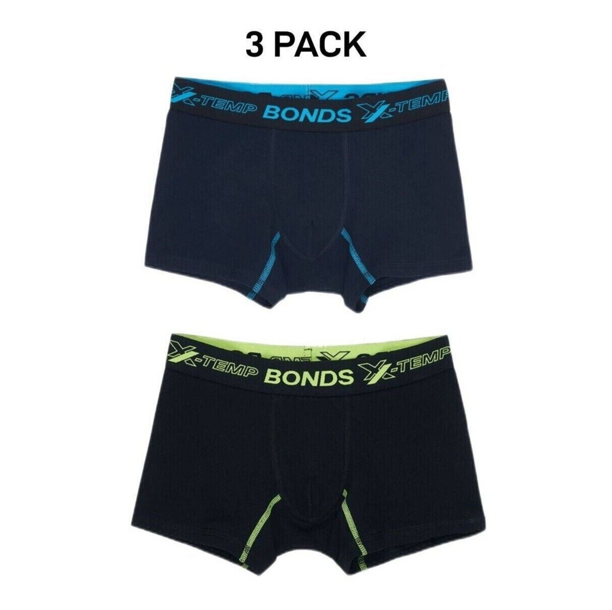 Bonds Boys X-Temp Trunk Temperature Control Dual Action Cooling 3 Pack UX4F1A
