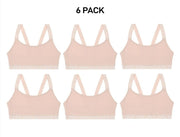 Bonds Girls Performance Pullover Crop Durable and Stretchy Bra 6 Pack UWH41A