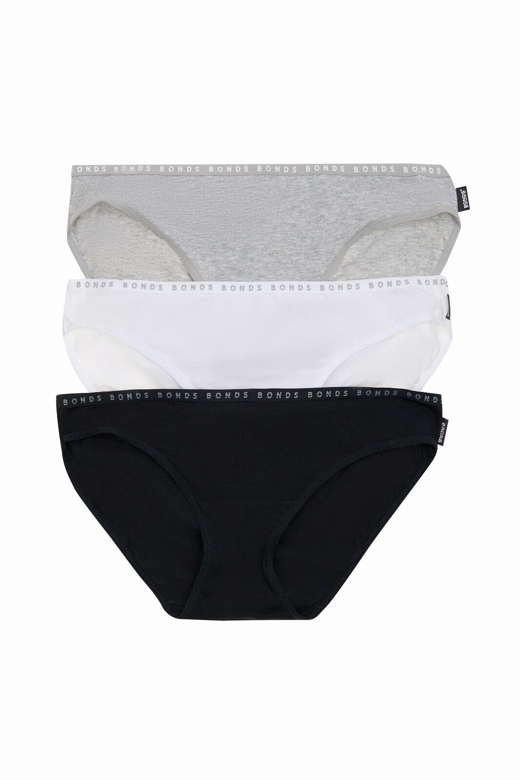 Bonds Womens Hipster Bikini Soft Cotton Low Rise Stretchy Waist 3 Pack WUFNA