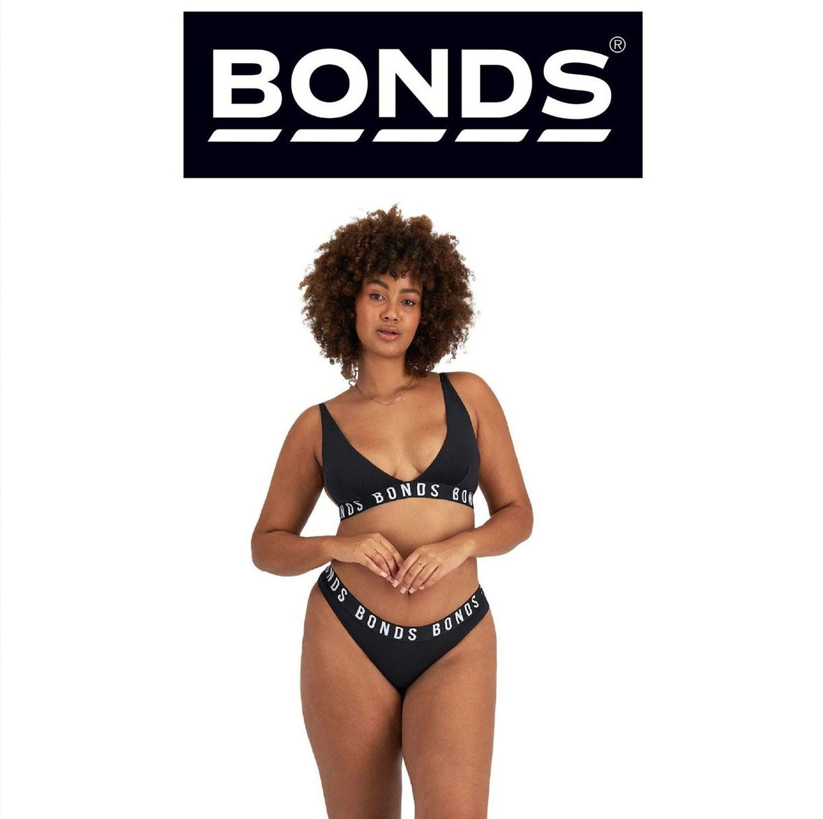 Bonds Womens Icons Super Logo Bikini Cotton Comfy Hi Leg Cut Undies WR4L