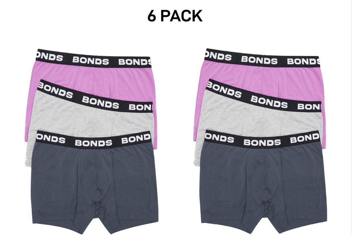 Bonds Mens Total Package Trunk Comfy Super Soft and Breathable 6 Pack MWK83A