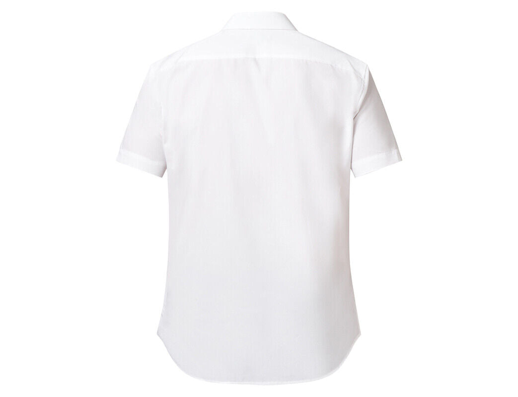 Clearance! NNT Mens Business Shirt Poplin Short Sleeve CottonBlend Formal CATJ8X-Collins Clothing Co