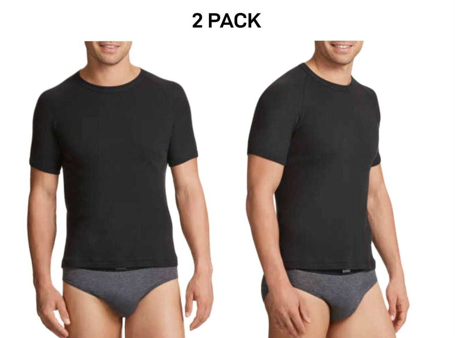 Bonds Mens Genuine Raglan Crew Neck Perfect Tee Close Body Fit 2 Pack M9372W