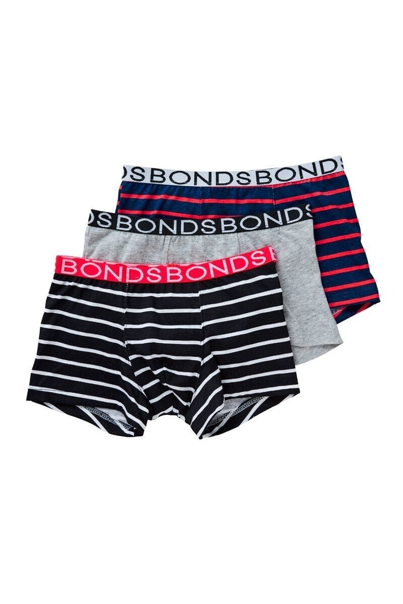 Bonds Boys Trunk Classic Branded Soft Elastic Stretch Waistband 6 Pack UXYJ3A