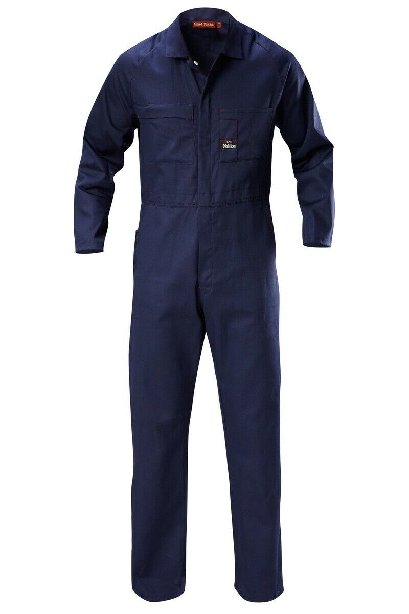 Mens Hard Yakka Coverall Cotton Drill Lightweight Overall Phone Pocket Y00030