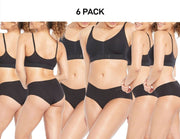 Bonds Womens Invisi Freecuts Midi Light Seamless Sleek Microfibre 6 Pack WU3Q