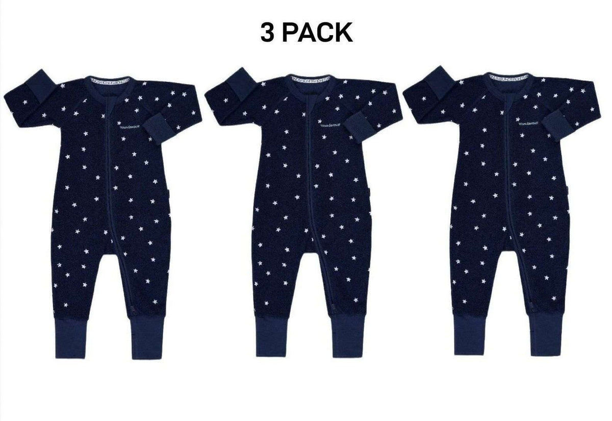 Bonds Baby Poodlette Zip Wondersuit Cotton Safe and Protective Zip 3 Pack BZJSA