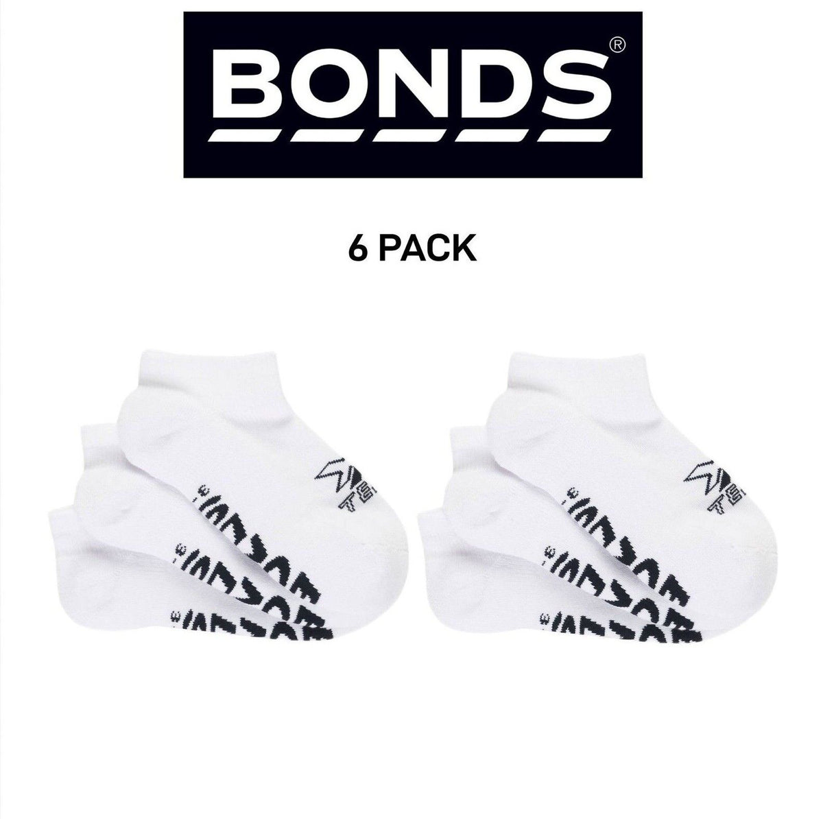 Bonds Womens X-Temp Low Cut Socks Comfortable Cushioned Soles 6 Pack LXWX3N