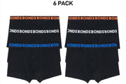 Bonds Mens Everyday Trunk Stretchable Soft Waistband Side Seam 6 Pack MWPY3A