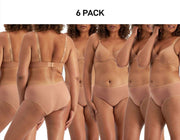 Bonds Womens Damn Dry Midi Brief Leak Protection Classic Support 6 Pack WRRAA