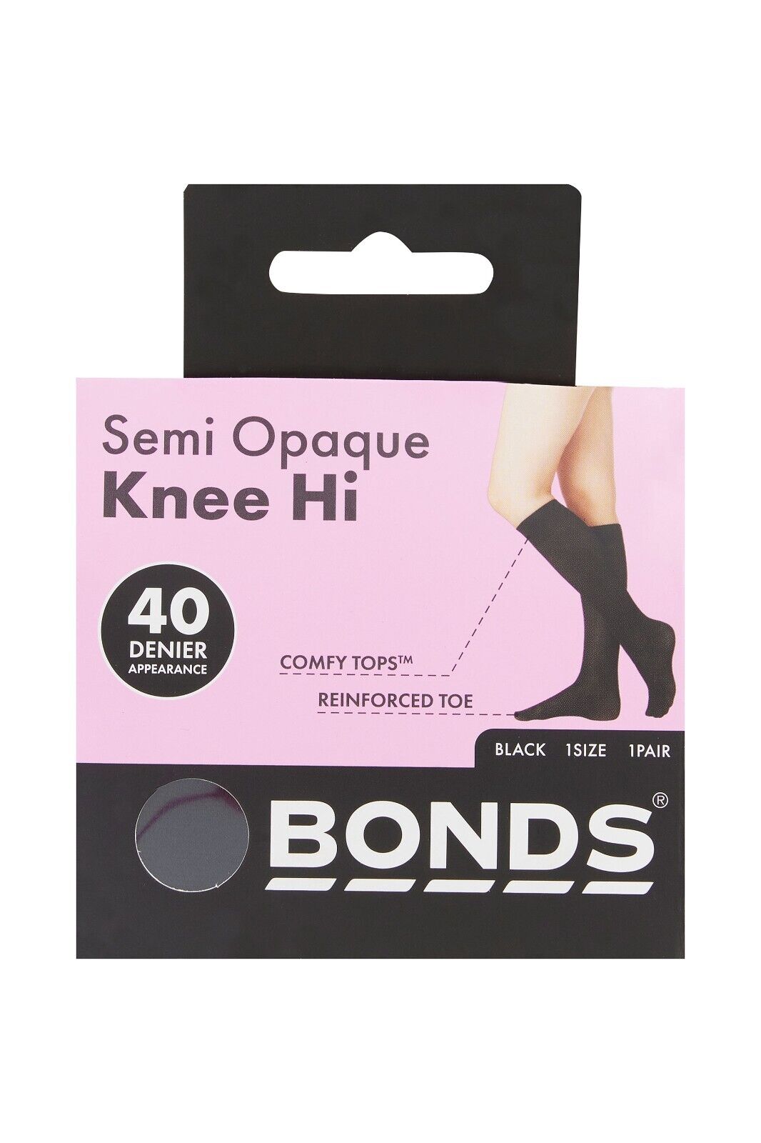 Bonds Womens Semi Opaque Knee High 40 Denier Socks Wide Comfort 12 Pack L79582