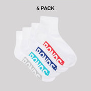 Bonds Kids Logo Light Quarter Crew Socks Comfy Mesh Cooling Zones 4 Pack RXU64W