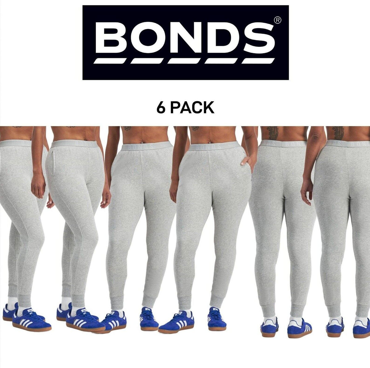 Bonds Womens Originals Hi Waisted Trackie Pants Ultimate Comfort 6 Pack CT8TI