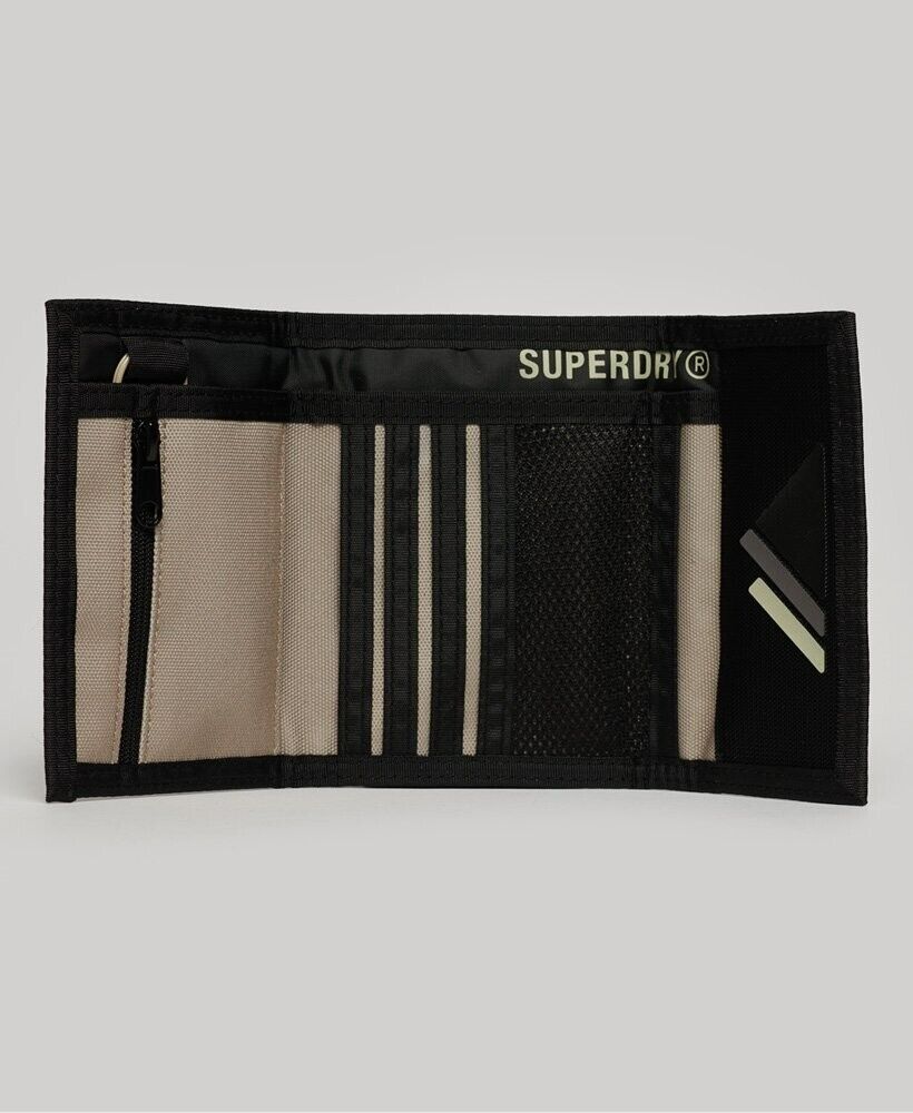 Superdry Tarp Tri-fold Stylish Rubberised Note Slots Coins Wallet SW32WA9A