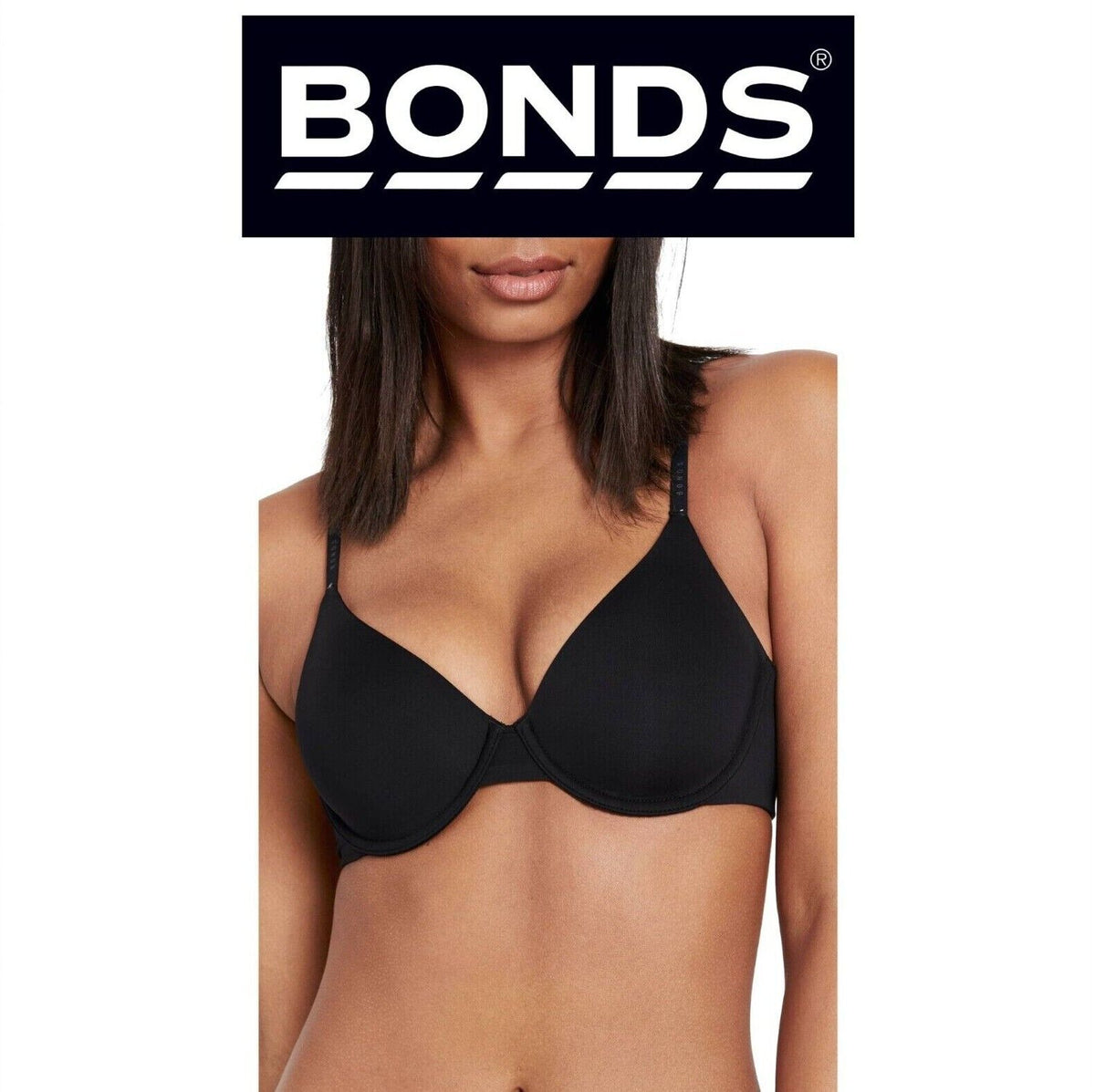 Bonds Womens Invisi Underwire T-Shirt Bra Comfy Flattering Neckline YXD9Y