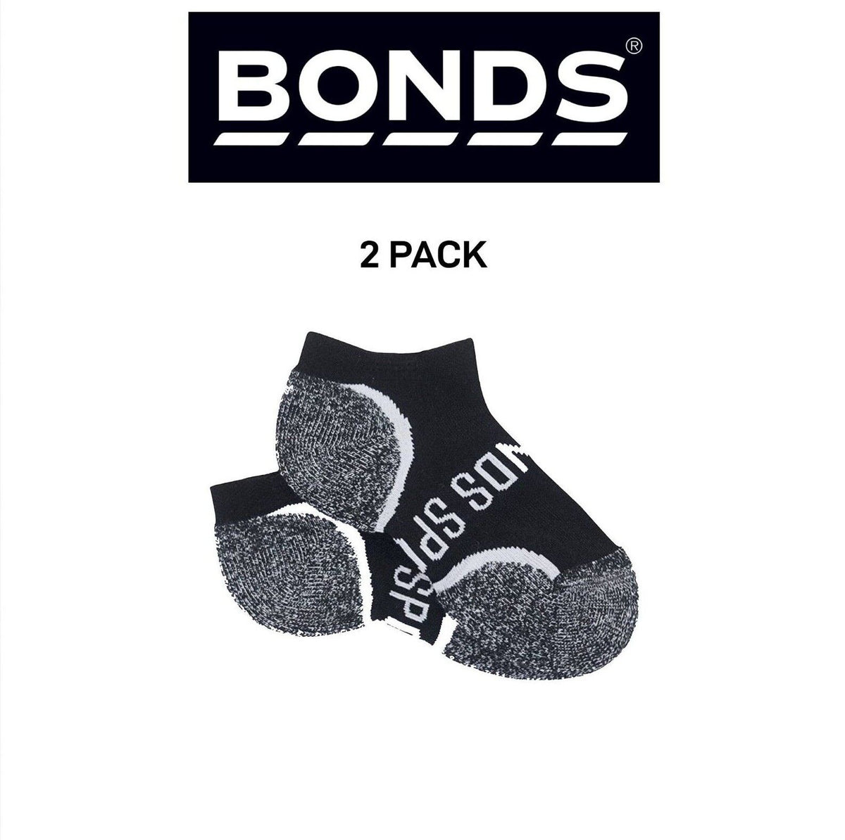 Bonds Kids Ultimate Comfort Low Cut Breathable Mesh Weave Socks 2 Pack RY8L2N