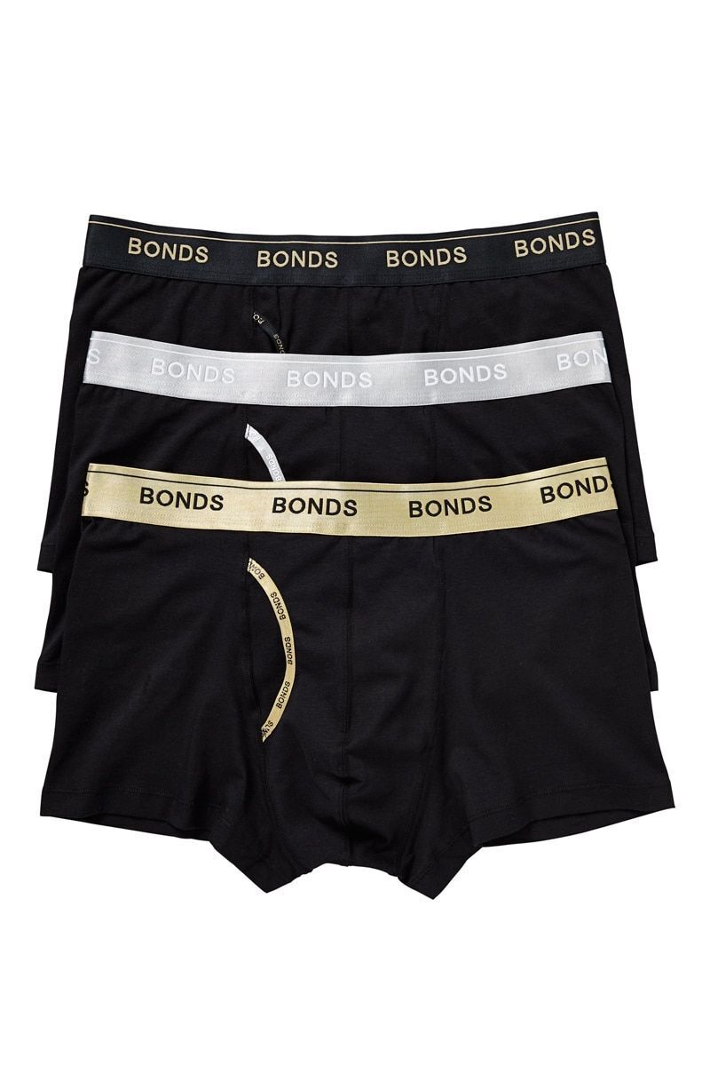 Bonds Mens Guyfront Trunk Super Soft Waistband With Logo 3 Pack MZ963A